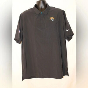 Men's Jacksonville Jaguars Nike Black Sideline UV Performance Polo Size XXL